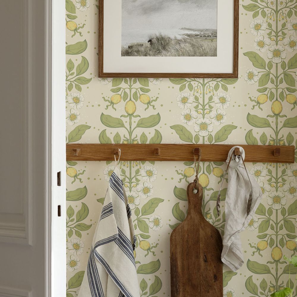 Multifärgat tapet med Blommigt mönster