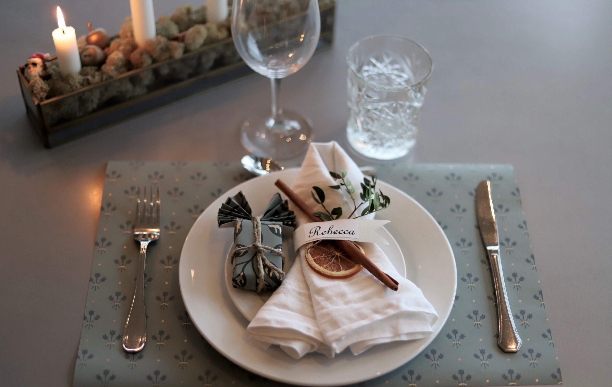 jul dukning med tapet