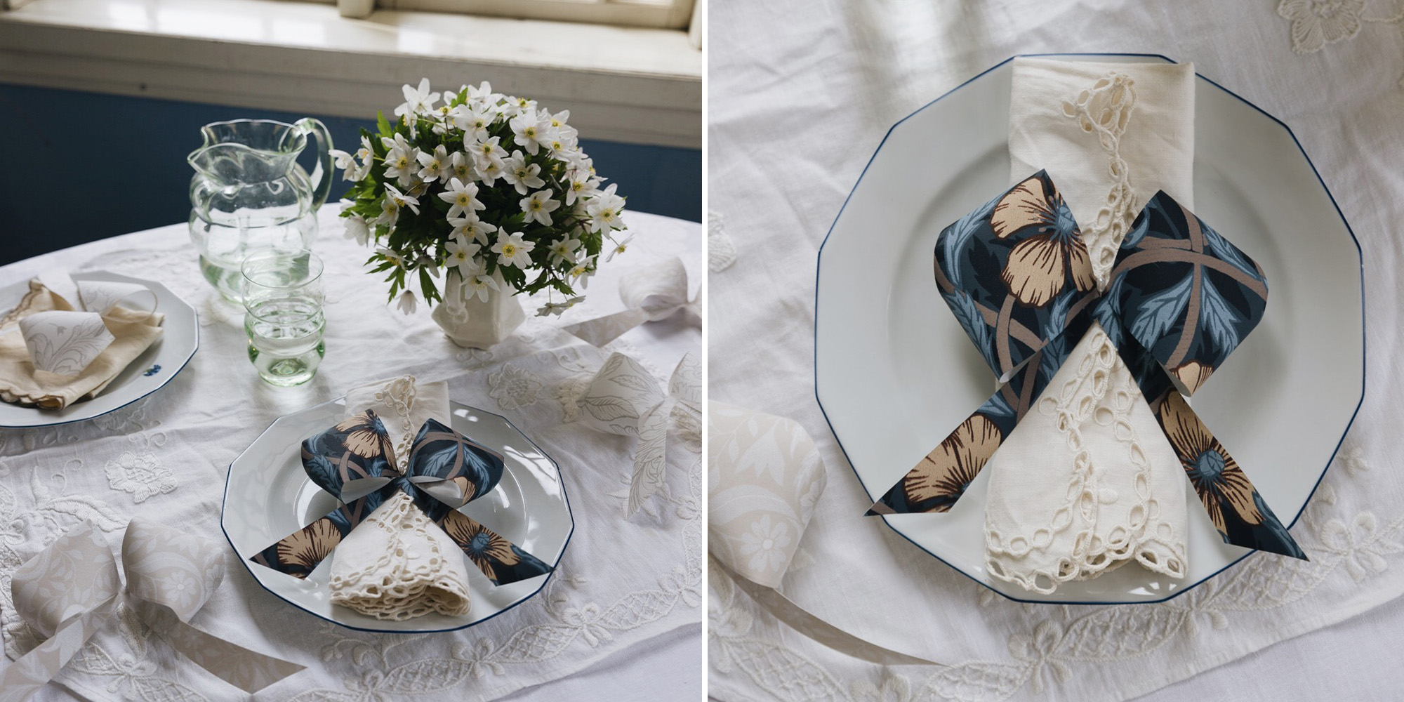 duka med diy rosetter av tapet