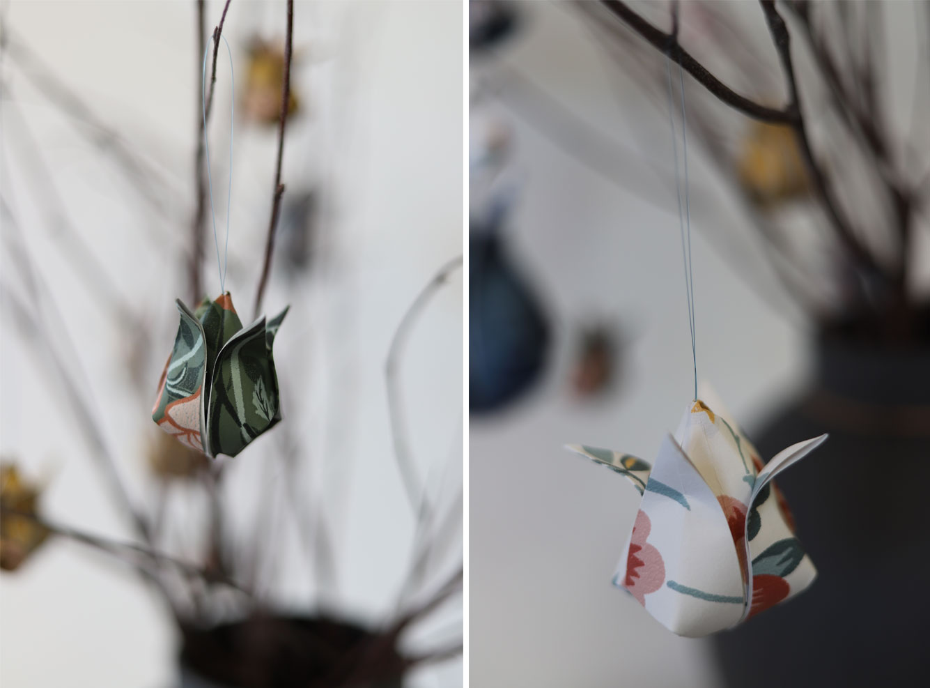 papperstulpaner av tapet i påskriset