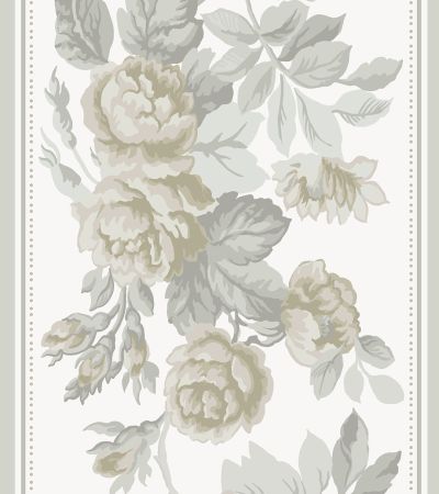 Grå tapet med Blommigt, Bård mönster