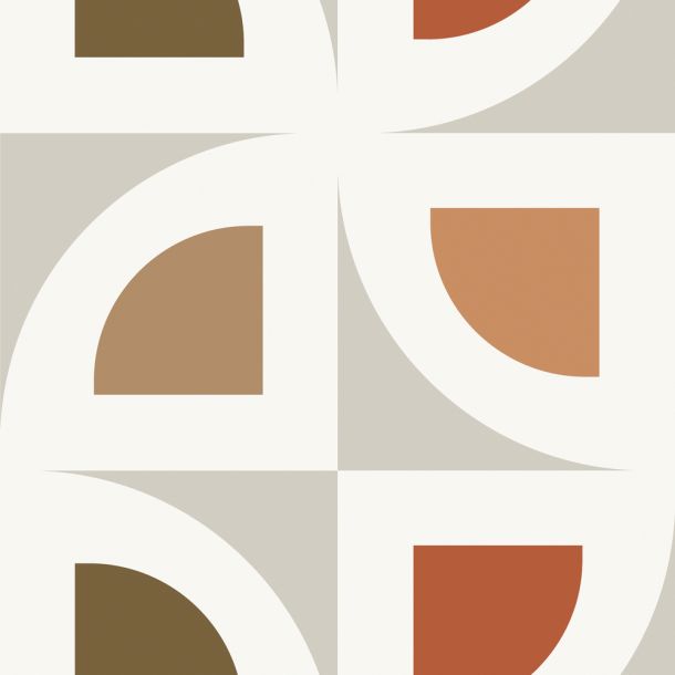 Grå tapet med Geometriskt, Retro mönster