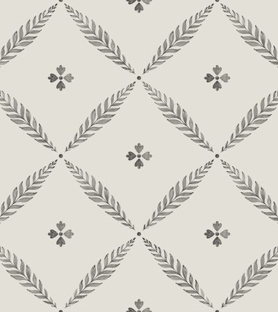 Grå tapet med Blad, Blommigt, , Stormönstrat mönster