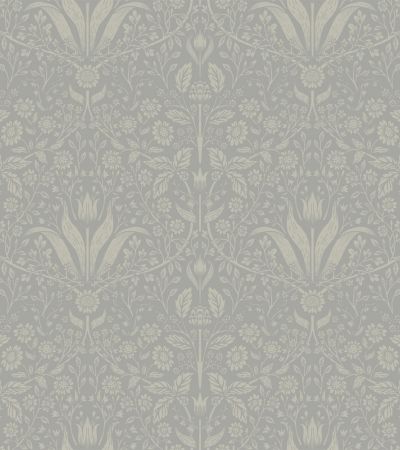 Brun tapet med Blad, Medaljong mönster