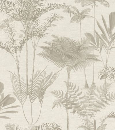 Vit, Beige, Neutral tapet med Skog mönster