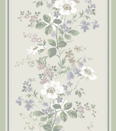 Multifärgat tapet med Blommigt, Bård mönster