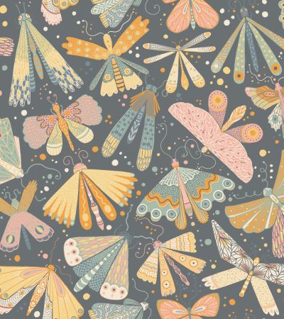 Blå, Multifärgat tapet med Barn, , Djur mönster