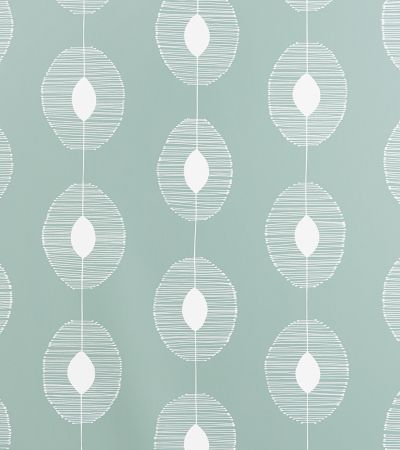 Blå, Turkos tapet med Geometriskt, Retro mönster