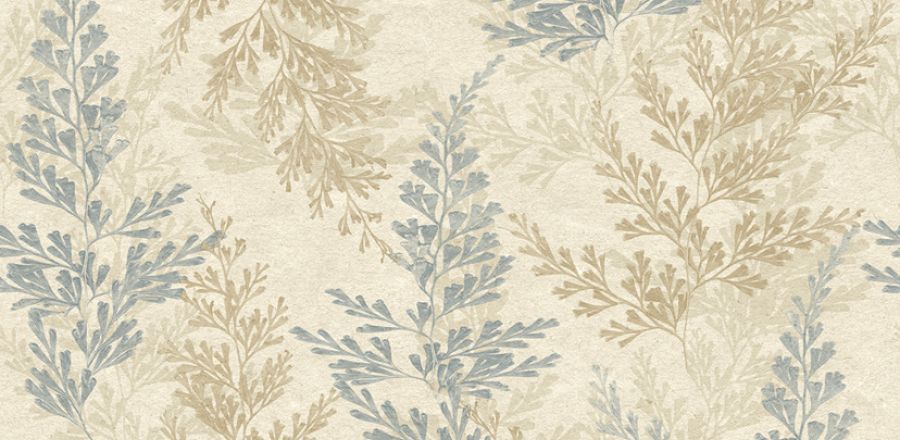 Beige tapet med Blad mönster