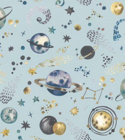 Blå tapet med Barn mönster